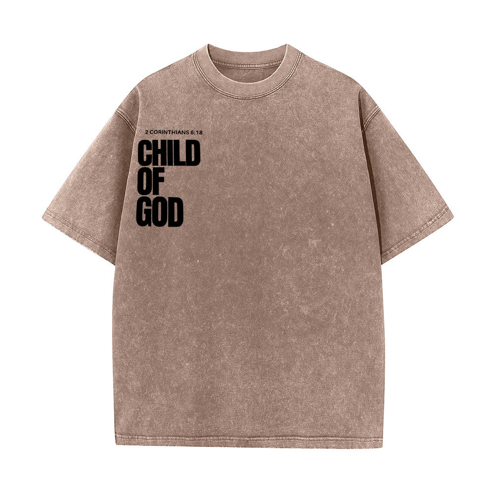Christianartworkshop Minimalist Child of God Unisex Washed T-Shirt: Bold Faith in Clean Design - image 13