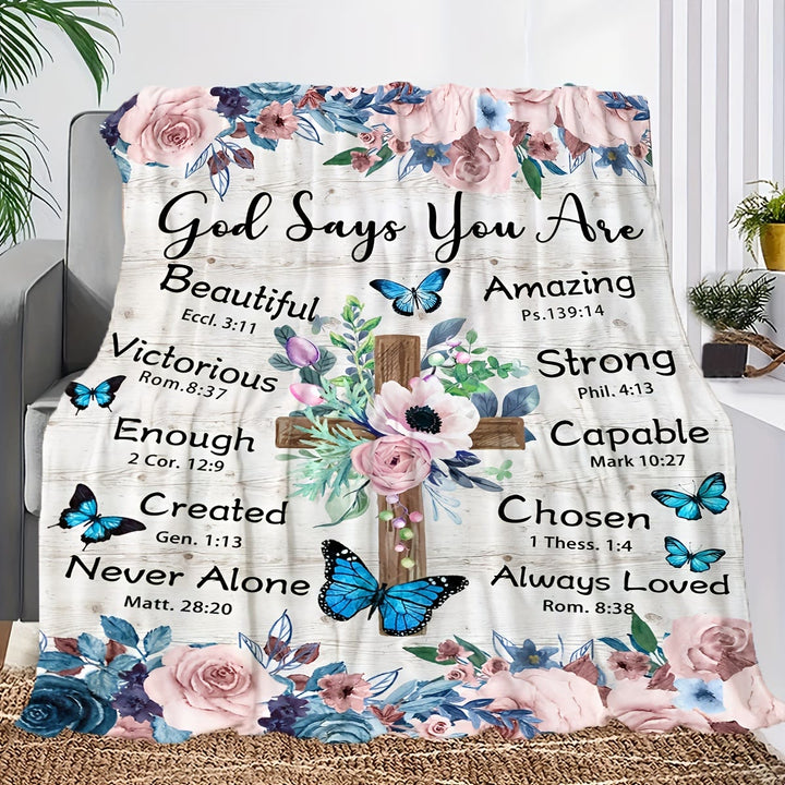 Christianartworkshop God Says You Are Faith Blanket: His Affirmation in Comfort - image 3