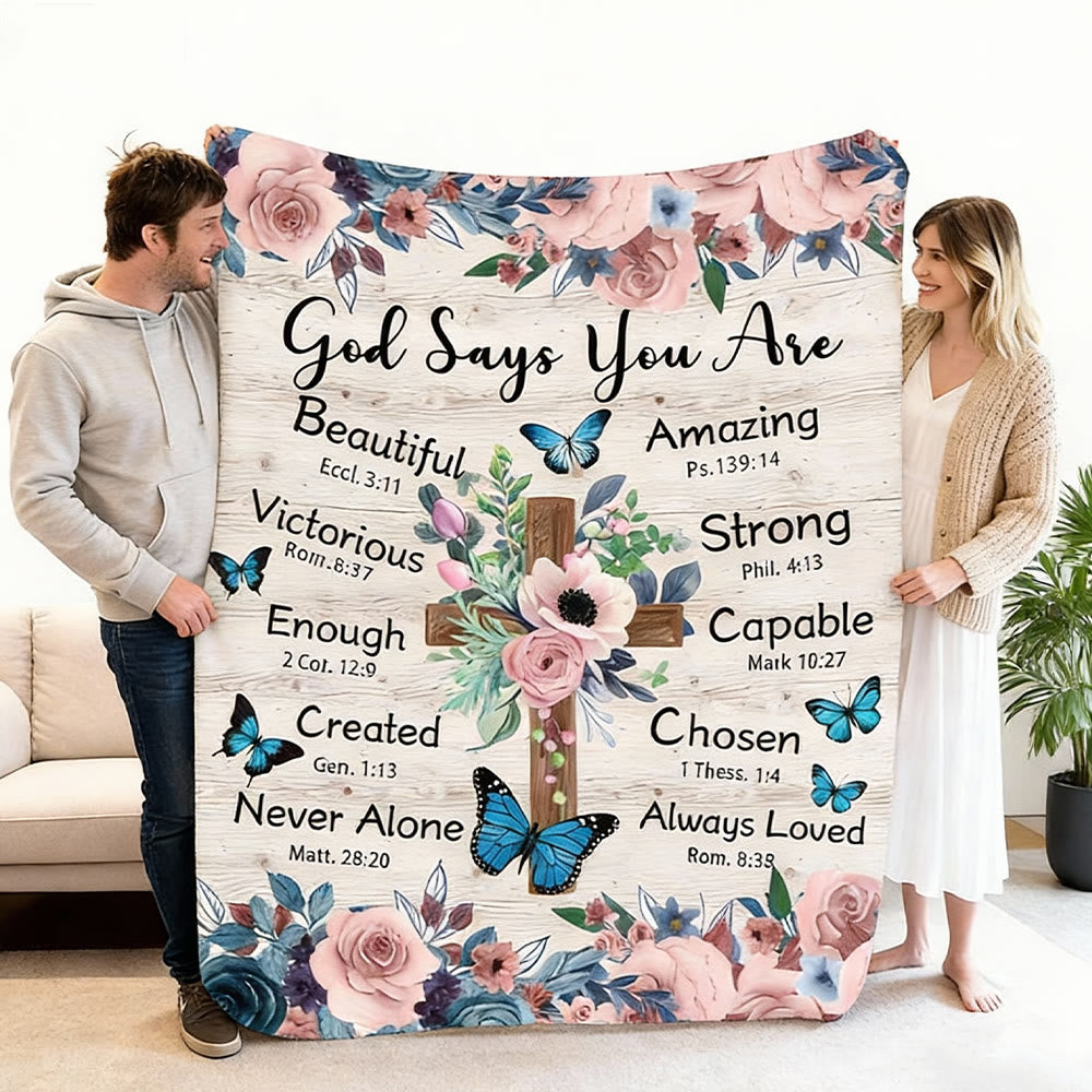 Christianartworkshop God Says You Are Faith Blanket: His Affirmation in Comfort - image 4