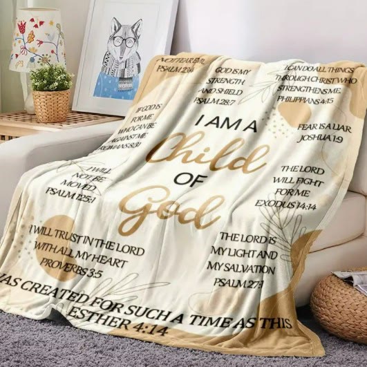 Christianartworkshop I Am A Child of God Faith Tapestry: His Identity in Comfort - image 2