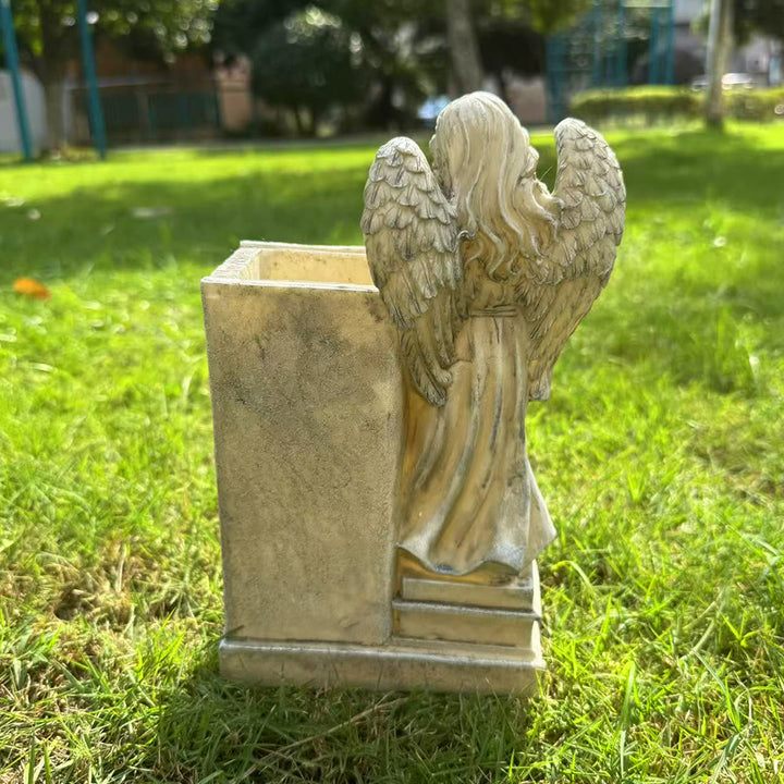 Christianartworkshop Praying Angel Cross Vase: Enduring Love in Faith - image 3