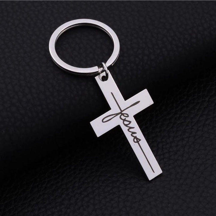 Christianartworkshop Jesus Cross Faith Keychain: His Name in Daily Moments - image 2