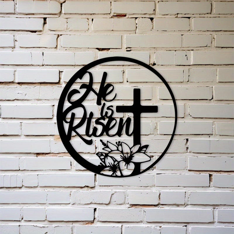 Christianartworkshop He Is Risen Easter Metal Wall Decor: Resurrection Hope in Spaces - image 1
