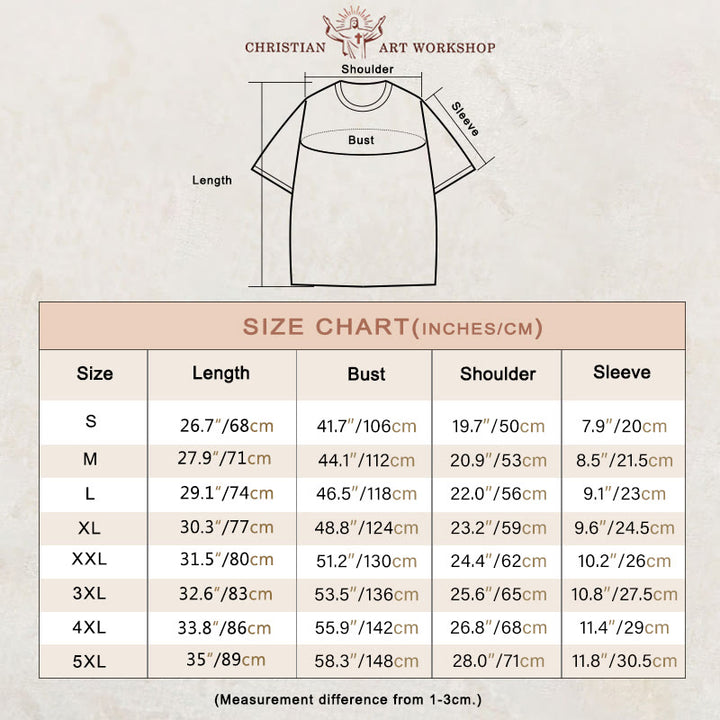 Christianartworkshop St. Benedict Medal Holy Cross Unisex Washed T-Shirt - image 3