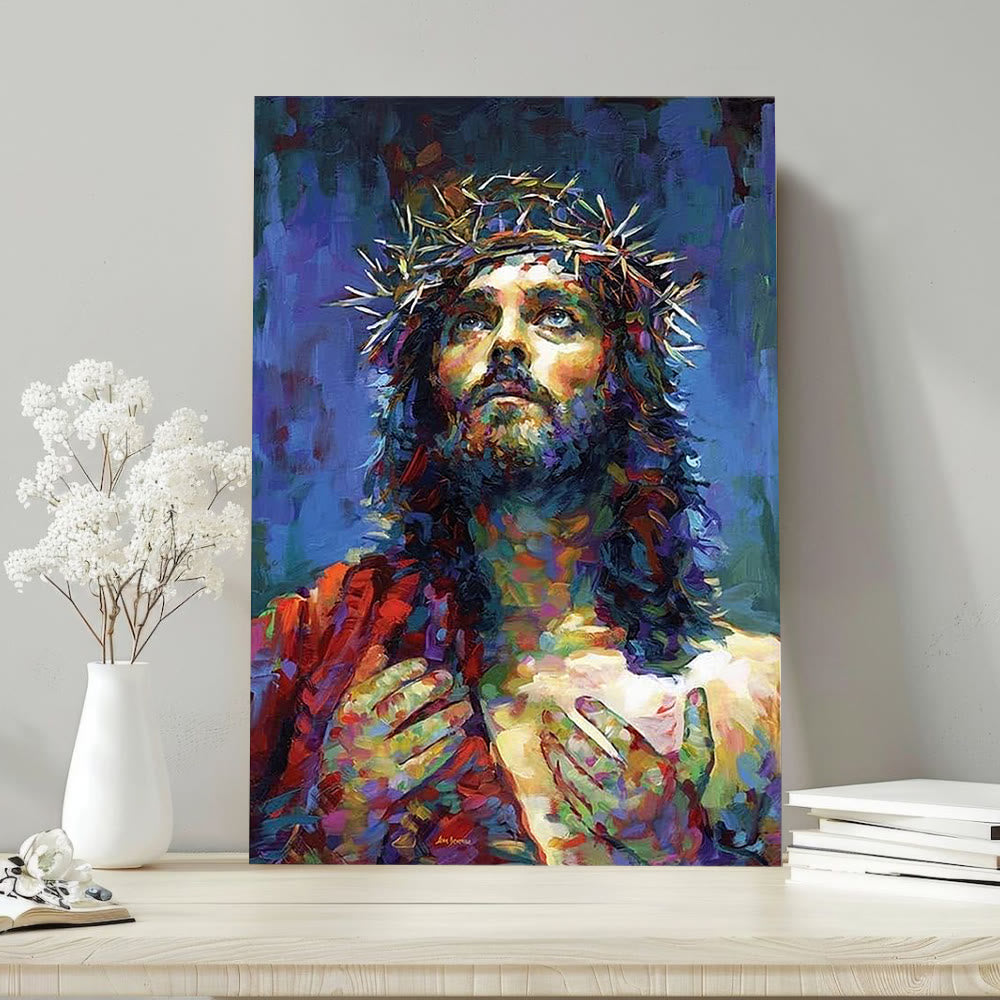 Christianartworkshop Colorful Devotion Jesus Wall Print: Quiet Reminder of His Grace - image 1