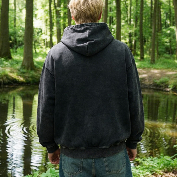 Christianartworkshop Cross Motif Zip-Up Hooded Jacket: All Things Through Christ for Church & Daily - image 2