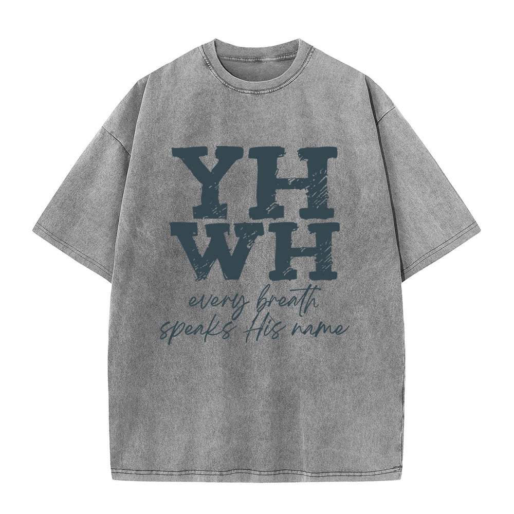 Christianartworkshop Every Breath Speaks His Name Unisex Washed T-shirt - image 11