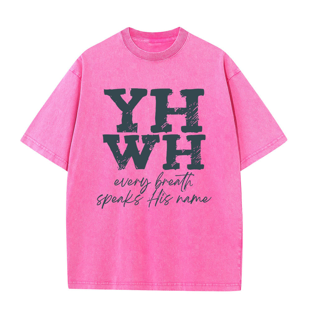 Christianartworkshop Every Breath Speaks His Name Unisex Washed T-shirt - image 18