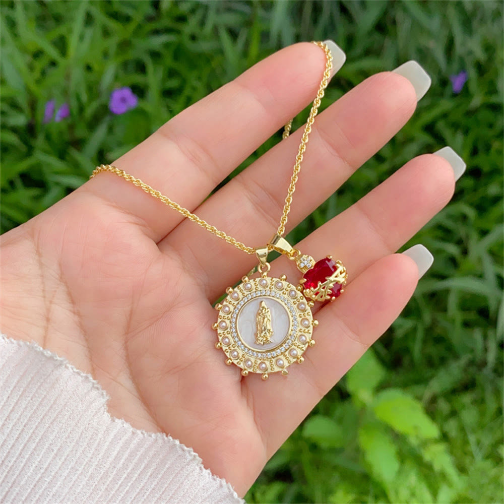 Christianartworkshop Our Lady & Sacred Heart Necklace in 6 Styles: Elegant Faith-Infused Jewelry - E - image 7