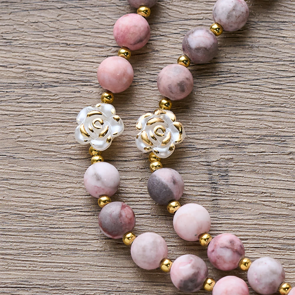 Christianartworkshop Pink Zebra Jasper 2026 New Year Rosary: Personalized Name Faith - image 10