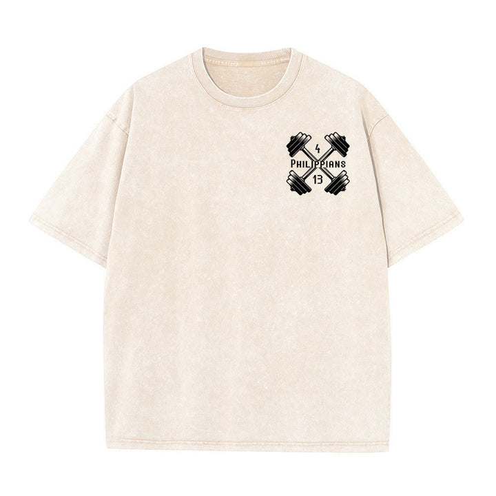 Christianartworkshop Not By My Strength, But His Unisex Washed T-Shirt - image 7
