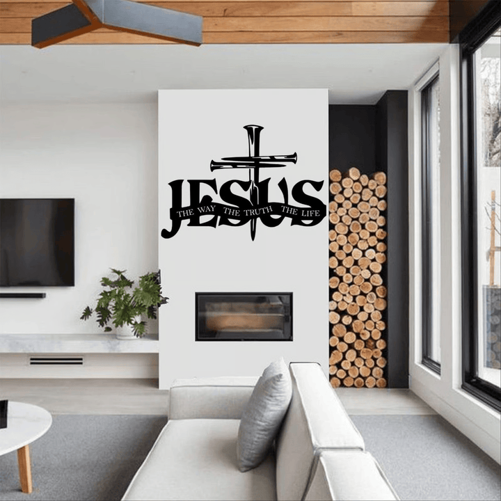 Christianartworkshop Faithful Jesus & Cross Design Metal Wall Decor Home Decoration - image 4