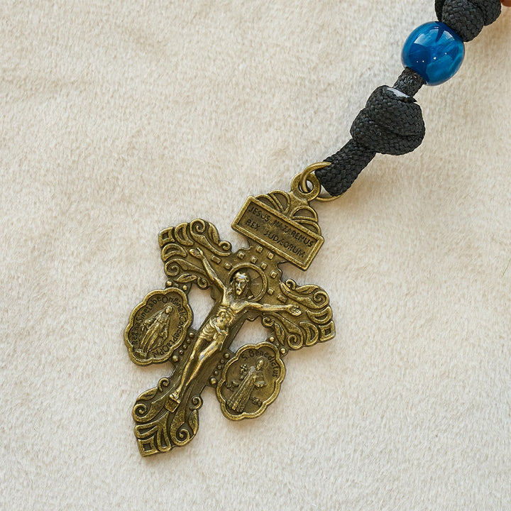 Christianartworkshop 2026 New Year Colorful Faith Rosary: Custom Name & Guardian Crucifix - image 8