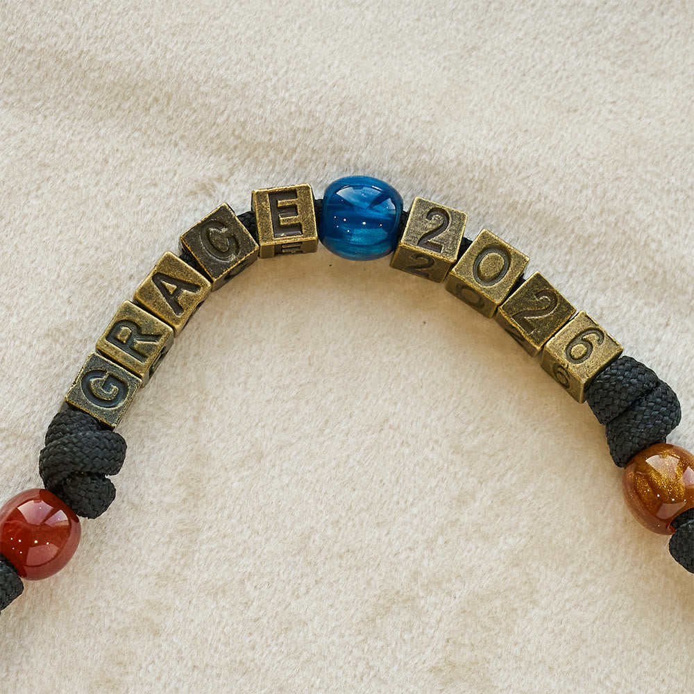 Christianartworkshop 2026 New Year Colorful Faith Rosary: Custom Name & Guardian Crucifix - image 6