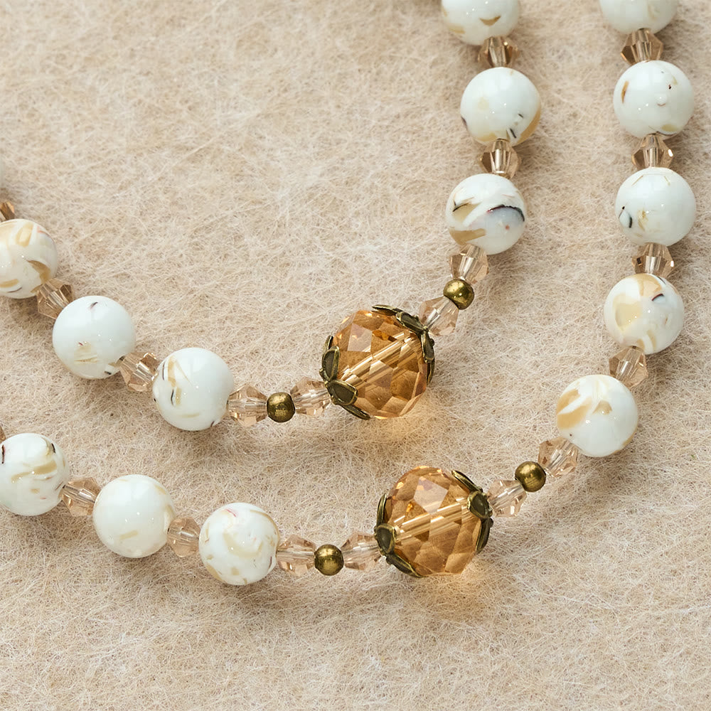 Christianartworkshop Calm White Shell Turquoise & Champagne Accents Detailed Rosary: Hold His Peace Close - image 6