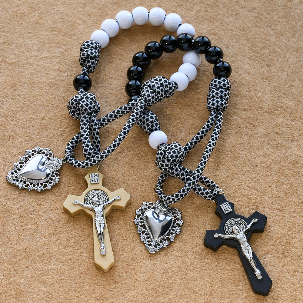 Christianartworkshop Eternal Love Couple Pocket Rosary Set with Sacred Heart & Crucifix - image 3