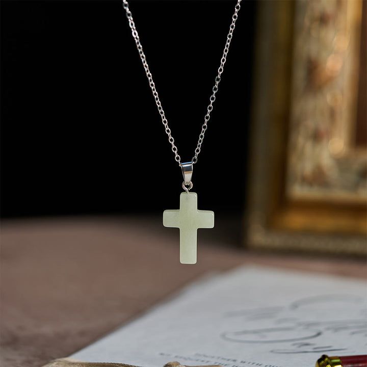 Christianartworkshop Glow-in-the-Dark Cross Necklace with Friendship Message Card: Embody His Gentle Grace - image 4
