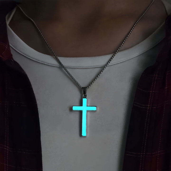 Christianartworkshop Luminous Cross Necklace & Beaded Bracelet Set: Remind of His Quiet Light - image 2