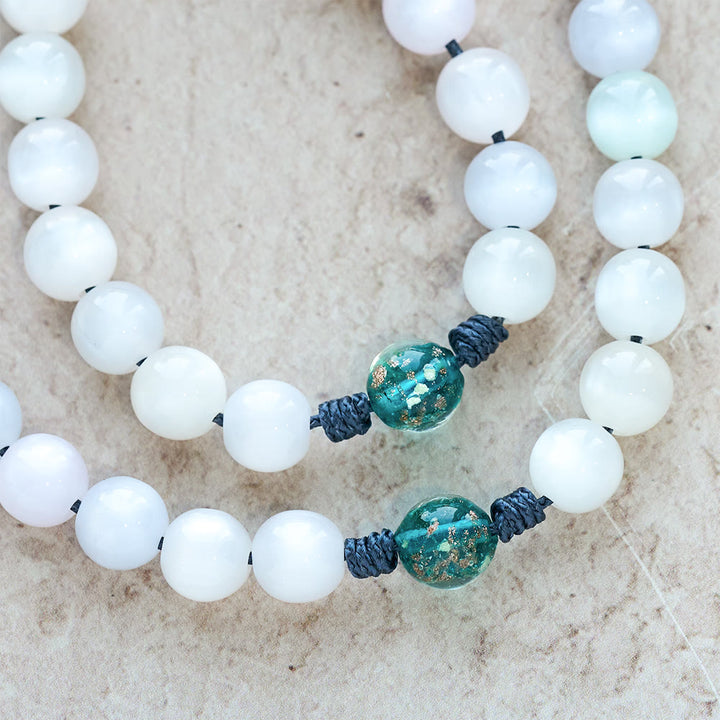 Christianartworkshop Color-Shifting Cat's Eye Rosary with Our Lady Guardian: Iridescent Faith Design - image 13