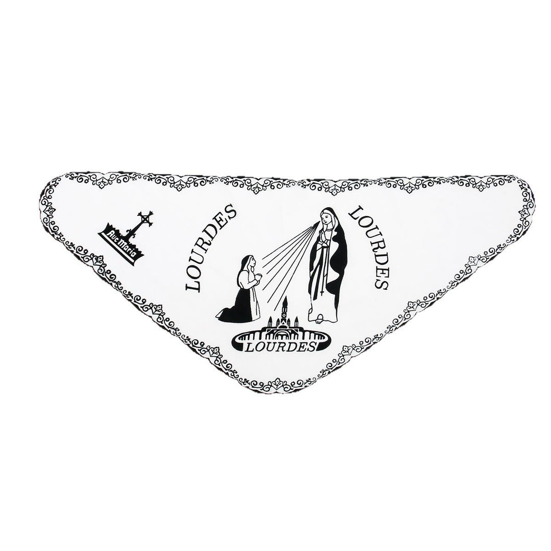 Christianartworkshop Lourdes Apparition Sheer Veil Scarf: Embody Her Tender Intercession - image 3