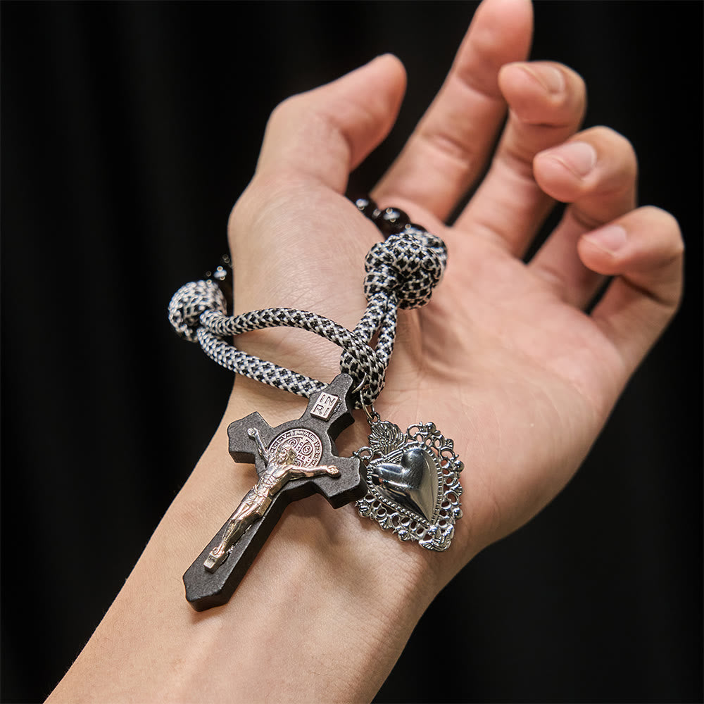 Christianartworkshop Eternal Love Couple Pocket Rosary Set with Sacred Heart & Crucifix - image 1