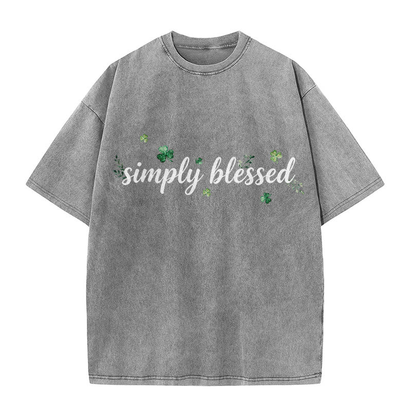 Christianartworkshop Not Lucky Simply Blessed Psalm 34:8 Unisex Washed T-Shirt - image 19