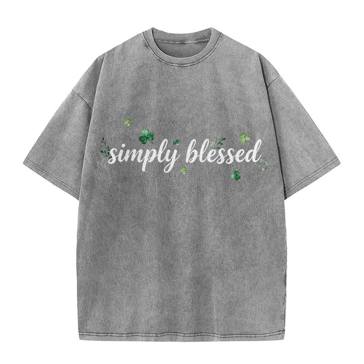 Christianartworkshop Not Lucky Simply Blessed Psalm 34:8 Unisex Washed T-Shirt - image 19