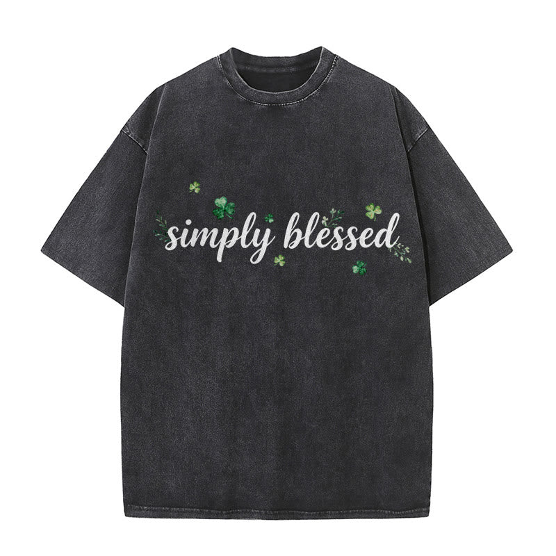 Christianartworkshop Not Lucky Simply Blessed Psalm 34:8 Unisex Washed T-Shirt - image 21