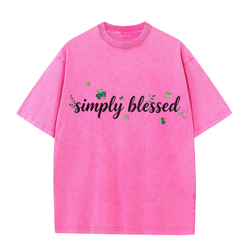 Christianartworkshop Not Lucky Simply Blessed Psalm 34:8 Unisex Washed T-Shirt - image 13