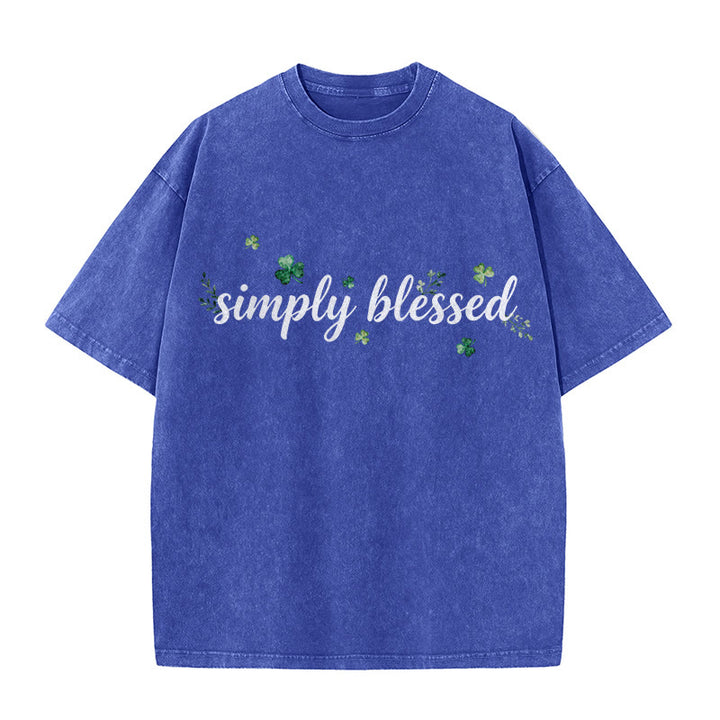 Christianartworkshop Not Lucky Simply Blessed Psalm 34:8 Unisex Washed T-Shirt - image 17