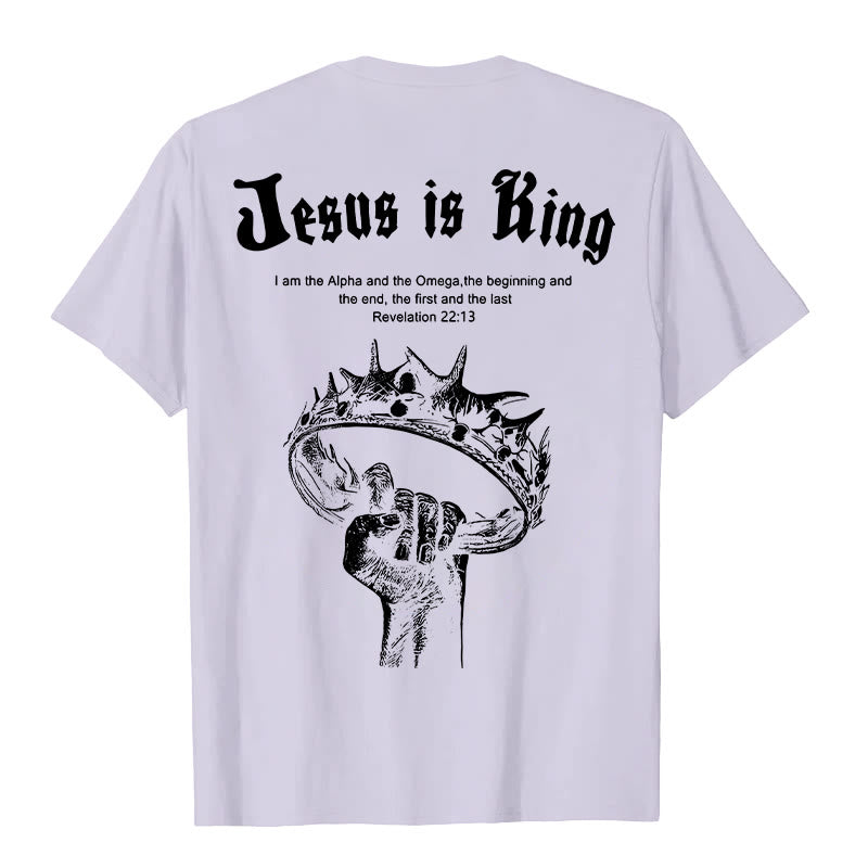 Christianartworkshop Jesus is King T-shirt - Purple - 2XL - image 5