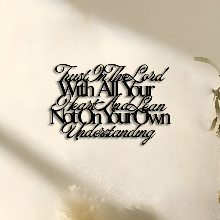Christianartworkshop Trust In The Lord Proverbs 3:5 Metal Wall Decor: Embody His Guiding Wisdom - image 4