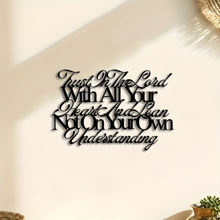 Christianartworkshop Trust In The Lord Proverbs 3:5 Metal Wall Decor: Embody His Guiding Wisdom - image 1