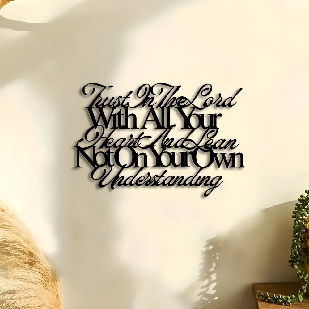 Christianartworkshop Trust In The Lord Proverbs 3:5 Metal Wall Decor: Embody His Guiding Wisdom - image 2