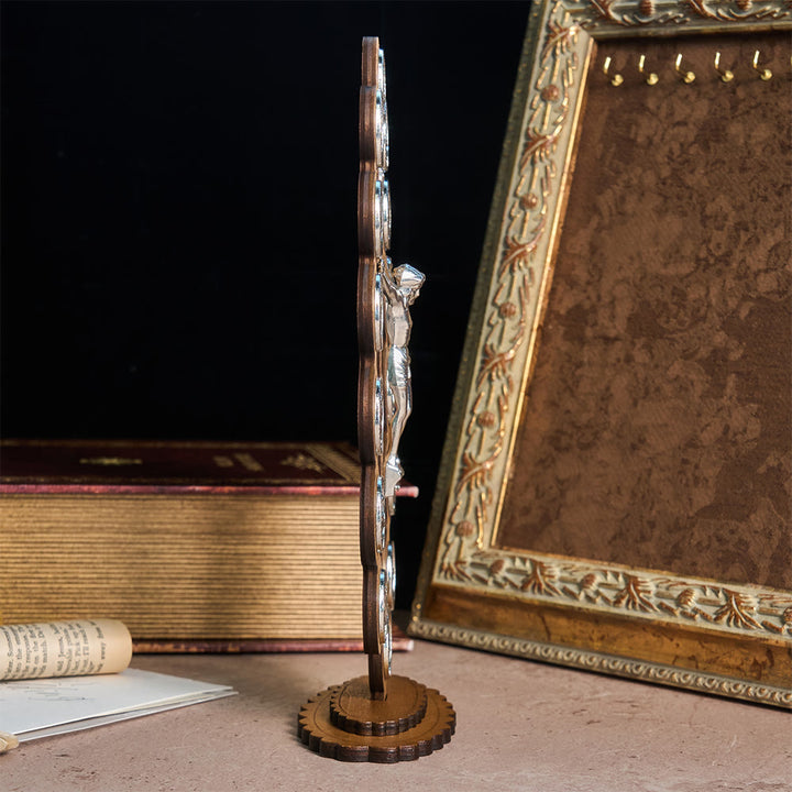 Christianartworkshop 14 Stations of the Crucifix Wooden Desktop Ornament: Embody His Sacred Journey - image 3