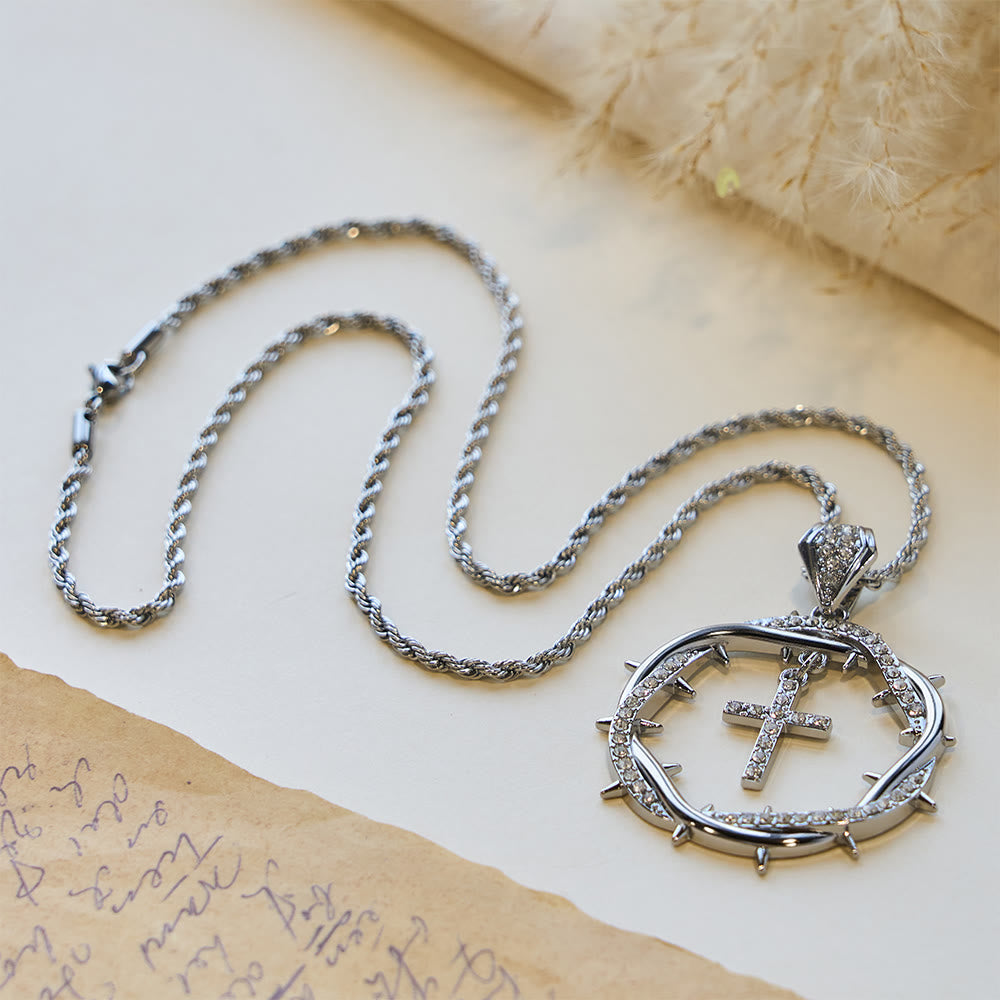 Christianartworkshop Thorn Crown & Cross Pendant: Faith & Grace Reminder for Daily Wear - image 6