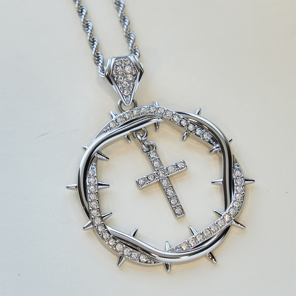 Christianartworkshop Thorn Crown & Cross Pendant: Faith & Grace Reminder for Daily Wear - image 12