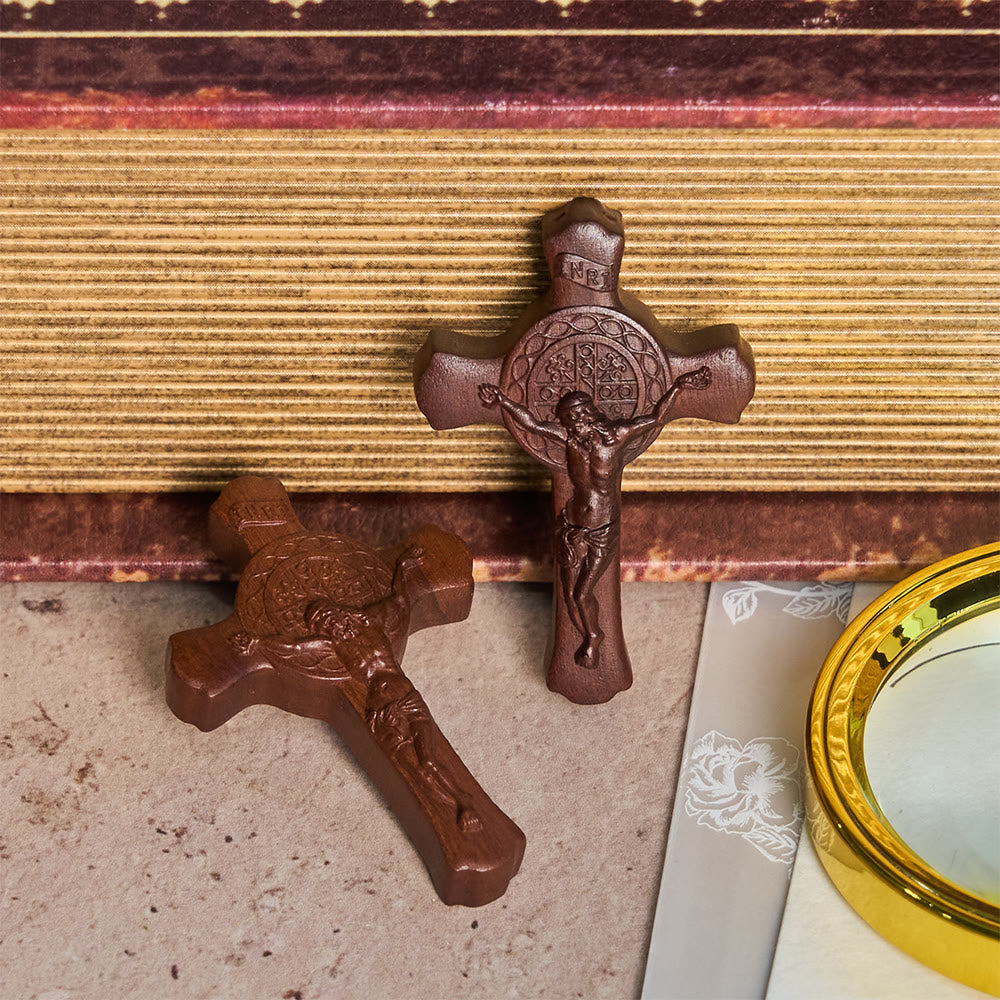 Christianartworkshop Hand-Carved Zizyphus Wood Pocket Cross: Tangible Reminder of Jesus’ Redemptive Love - image 1