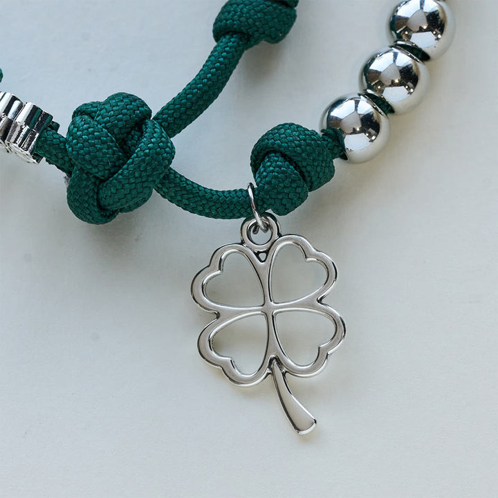 Christianartworkshop Four-Leaf Clover Crucifix Paracord Rosary: Embody Sacred Strength and Devotion - image 6