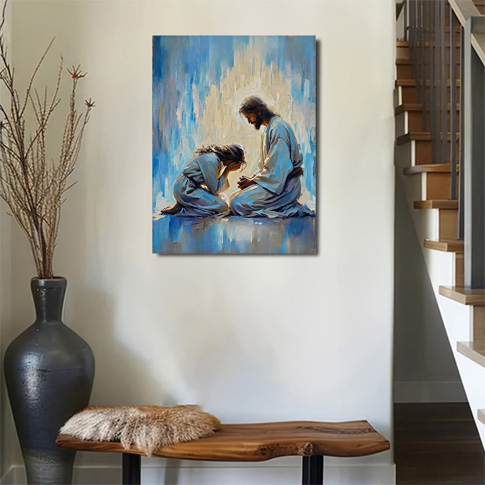 Christianartworkshop Shepherd’s Care Wall Art Print: Tender Companion for Home Spaces - image 1