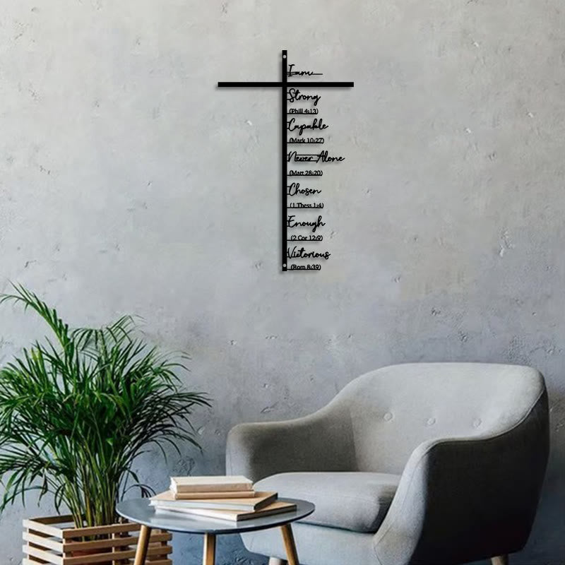 Christianartworkshop Biblical Verse Cross Metal Wall Decor: Daily Faith Reminder - image 5