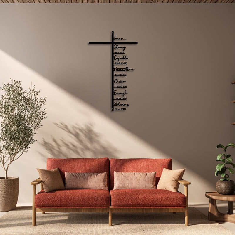 Christianartworkshop Biblical Verse Cross Metal Wall Decor: Daily Faith Reminder - image 6
