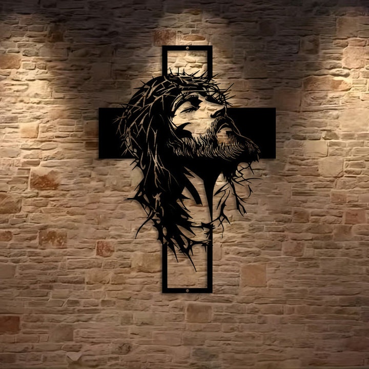 Christianartworkshop Crown of Thorns Jesus Cross Metal Wall Decor: Heartfelt Faith Statement  - image 9
