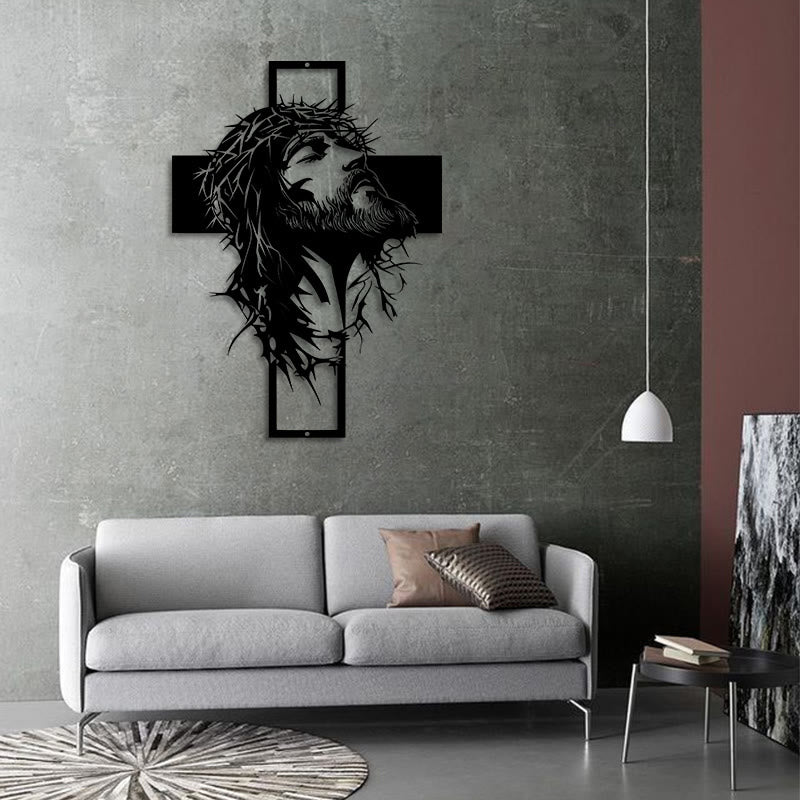 Christianartworkshop Crown of Thorns Jesus Cross Metal Wall Decor: Heartfelt Faith Statement  - image 8
