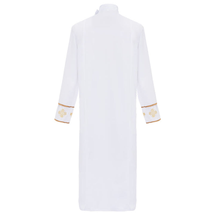 Christianartworkshop Multi-Style White Cassock Clergy Robe: Ideal for Church Worship & Rituals - image 3