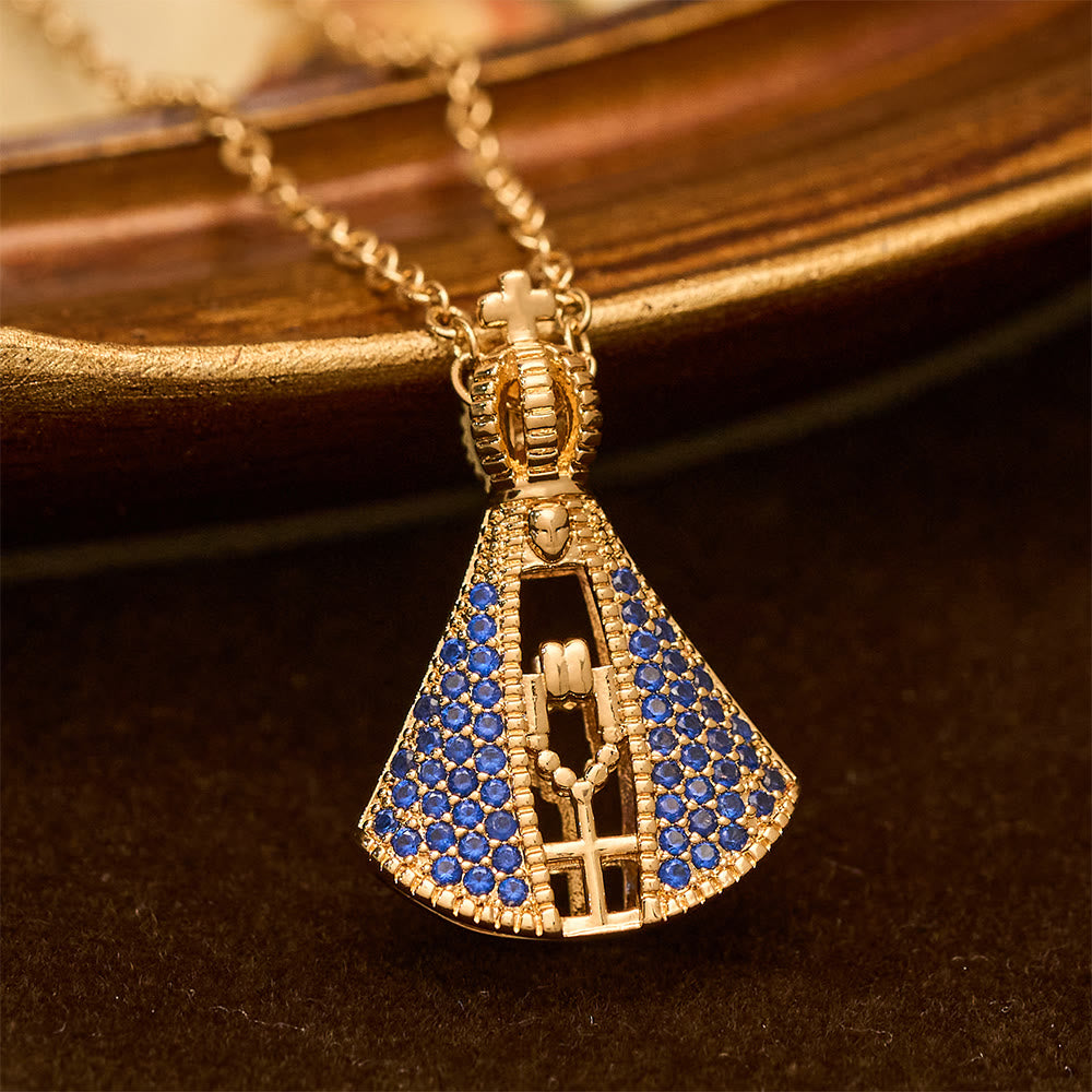 Christianartworkshop Classic Style Nossa Senhora Aparecida Divine Protection Pendant Necklace - Nossa Senhora Aparecida(AB side) - image 0