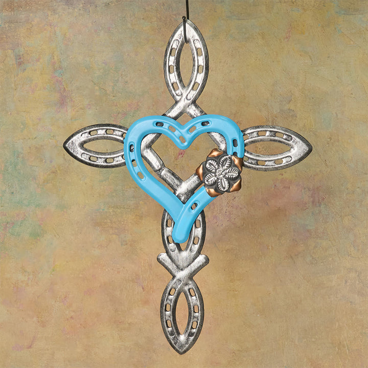 Christianartworkshop Horseshoe Cross with Heart Wall Decor: Love & Faith for Spiritual Spaces - image 6