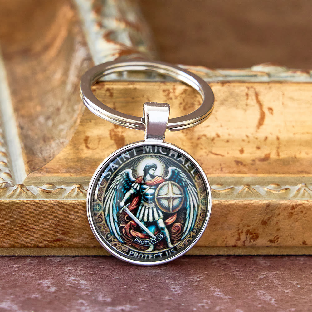 Christianartworkshop Soulful Light Shadow St. Michael the Archangel Keychain: Profound Sign of Spiritual Defense - image 3