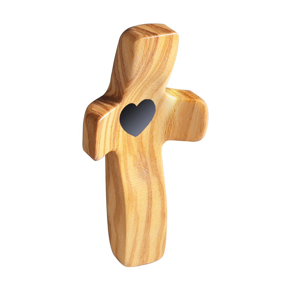 Christianartworkshop Modern Style Walnut Multicolor Thumb Cross Praying Handle Ornaments - Light-black - image 1