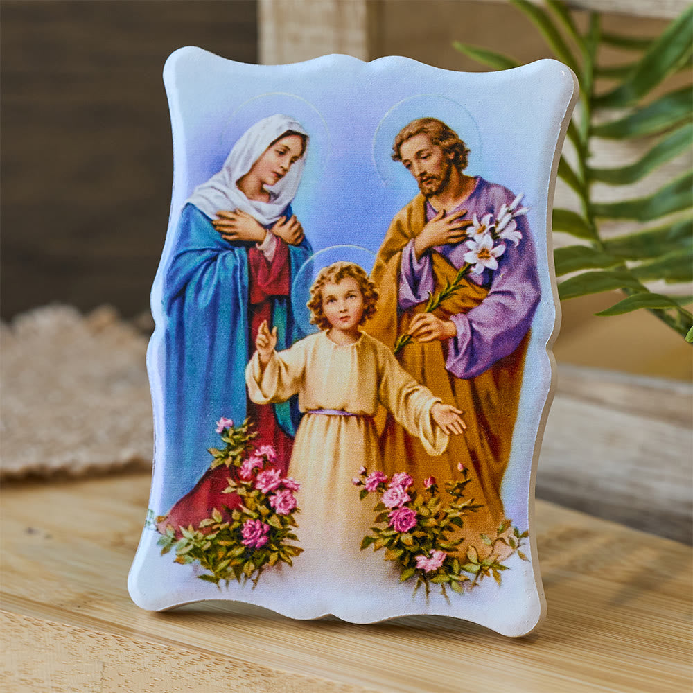 Christianartworkshop Vibrant Holy Family Ceramic Ornament: A Symbol of Familial Love and Grace - Holy Family - image 0